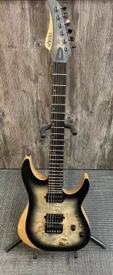 Schecter - Reaper-6 Electric Guitar - Satin Charcoal Burst 2